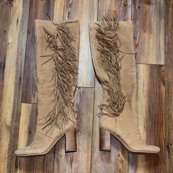 Sam Edelman Shoes - Sam Edelman Taylan Fringed Knee-High Boots Size 9